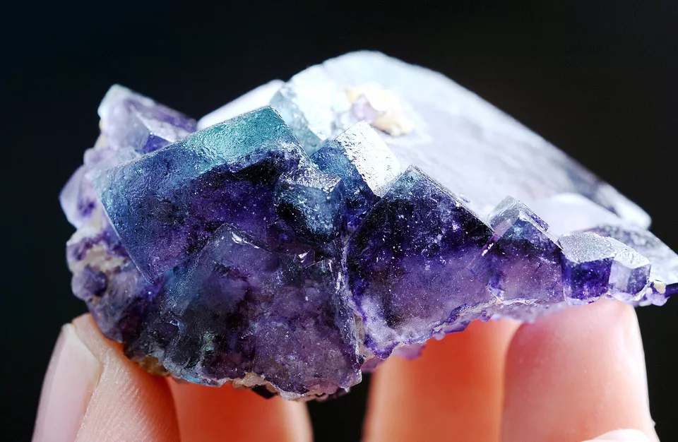 43g Natural Devil's Eye Purple FLUORITE Mineral Specimen/Inner Mongolia China