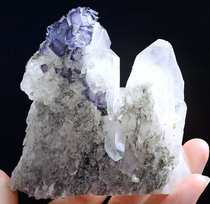 406g Natural Complete Window Purple Fluorite MINERAL SAMPLES /Yaogangxian China