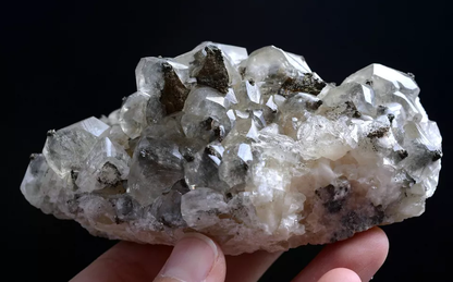 375g Natural Rare "Benz" Calcite & Pyrite Symbiotic Mineral Specimen / China