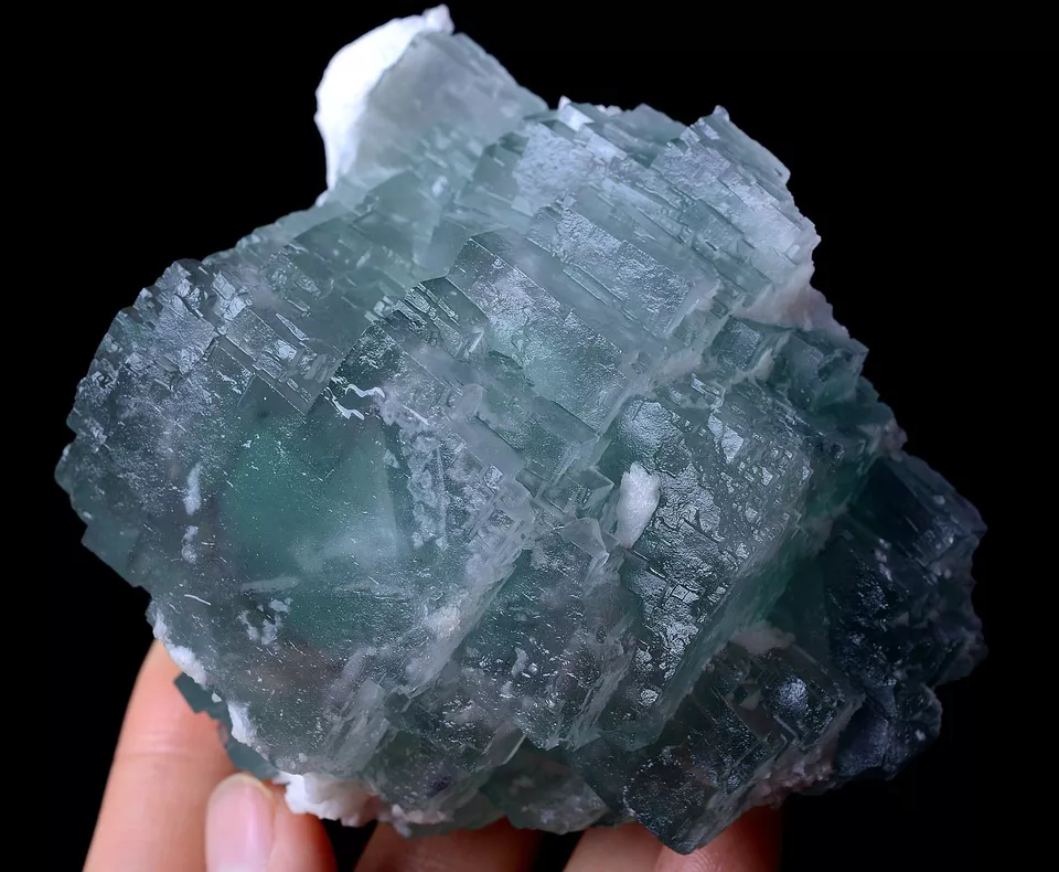 785.0g Newly DISCOVERED RARE GREEN CUBE FLUORITE CRYSTAL MINERAL SPECIMEN/ China