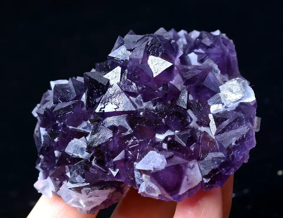 211.68g MUSEUM COLLECTION NEWLY DISCOVERED RARE PURPLE FLUORITE MINERAL SAMPLES