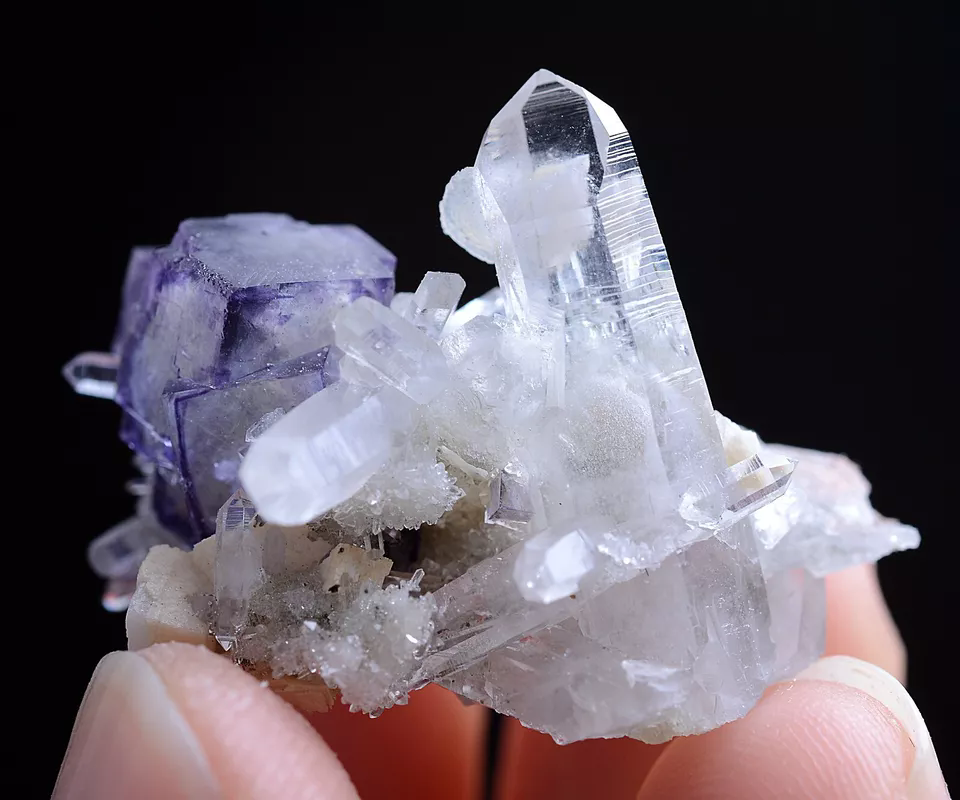 7.3g Natural window Purple FLUORITE Crystal Mineral Specimen/Yaogangxian  China