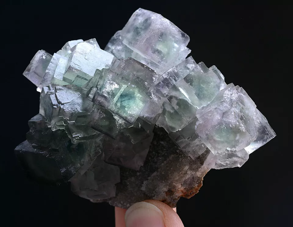 71g Natural Phantom Window Green Fluorite CRYSTAL CLUSTER Mineral Specimen