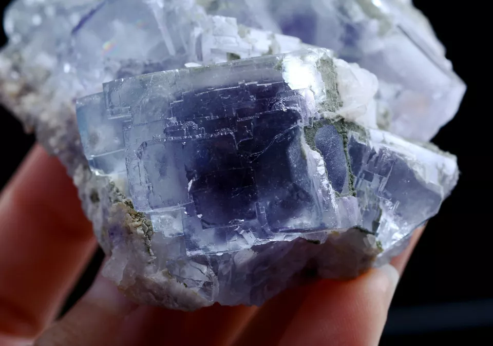 254g Natural ladder-Like Phantom Purple Fluorite Mineral Specimen / Yaogangxian