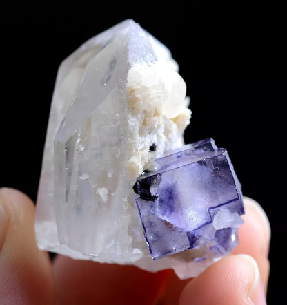 28.1g Natural Purple Fluorite & Crystal Mineral Specimen/Yaogangxian  China