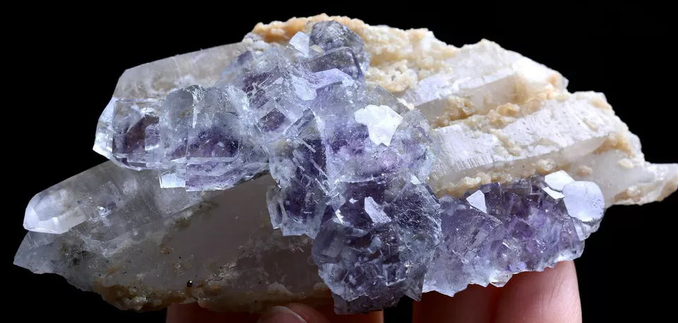 149g Natura Clear Purple FLUORITE  CRYSTAL Mineral Specimen/Yaogangxian China