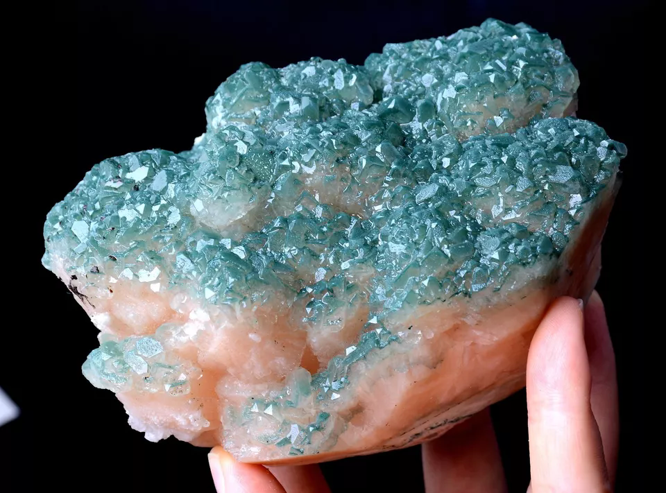 902g Newly Discovered Green Apophyllite CRYSTAL CLUSTER Mineral  Specimen