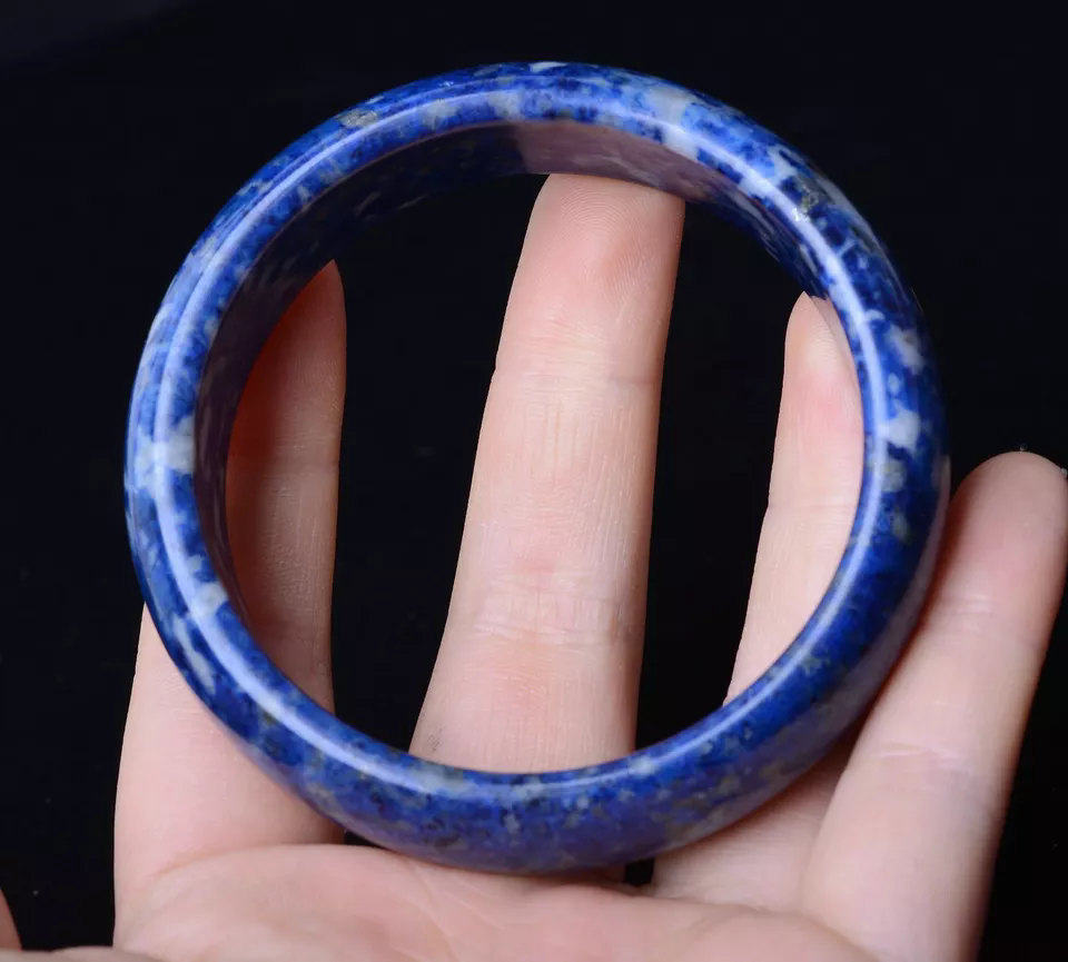 Beautiful Natural Lazurite Gemstone Healing Woman Bangle Inner Diameter 61mm