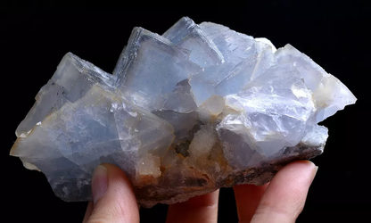 Natural  Phantom Window Blue Fluorite CRYSTAL CLUSTER Mineral Specimen  382g