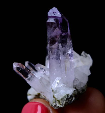 10.81g NATURAL Amethyst Quartz Skeletal Crystal Point Mineral Specimen/Mexico