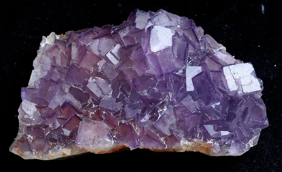 313g Natural Phantom Window Purple Fluorite CRYSTAL CLUSTER Mineral Specimen