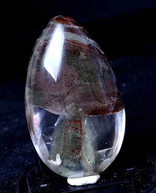 357.95ctNatural Green & Red Phantom Quartz Crystal "Stone Inside Stone" Pendant