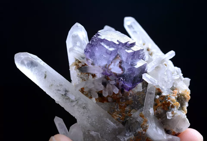 51g Natural Purple Fluorite Crystal Cluster Mineral Specimen/YaoGangXian China