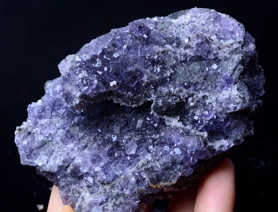 231.12g Newly DISCOVERED RARE PURPLE FLUORITE CRYSTAL MINERAL SPECIMEN/ China