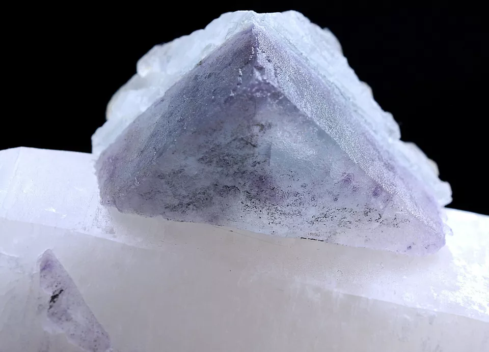 466g Natural Double Color Purple Fluorite Crystal Mineral Specimen/ Yaogangxian