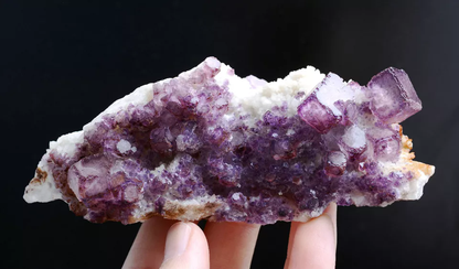 241.g Natural Two-Dimensional Code Purple Fluorite Mineral Specimen/Guizhou