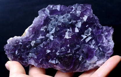 486g Newly DISCOVERED RARE PURPLE FLUORITE CRYSTAL MINERAL SPECIMEN/China