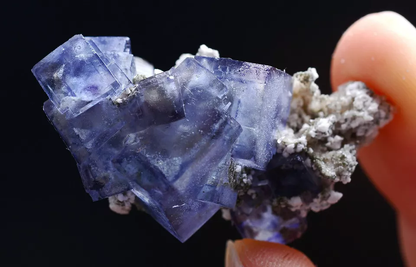 12g Natural Purple Window Fluorite Crystal  Mineral Specimen/ Yaogangxian China