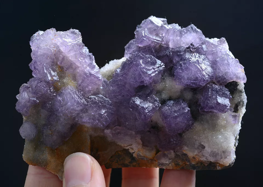 168g Natural Clear Purple Edge Fluorite Mineral Specimen/Guizhou  China