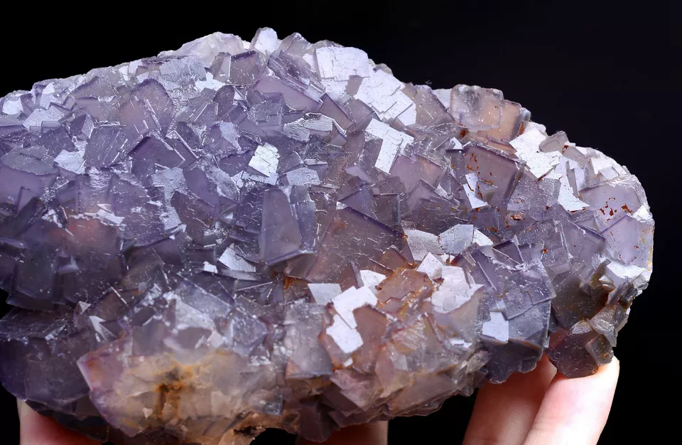 723.5g Natural Phantom Window Purple Fluorite CRYSTAL CLUSTER Mineral Specimen