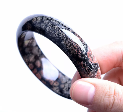 Natural Crystal Crystal Obsidian  Sunflower Madam Bangle Inner Diameter 60mm