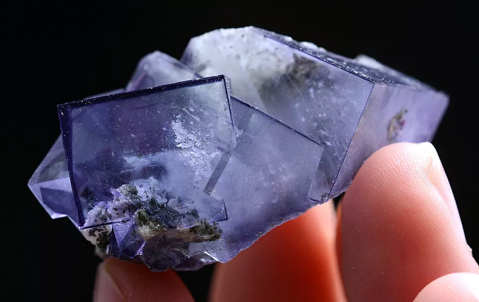 28.20g Natural Clear Phantom Purple FLUORITE Mineral Specimen /Yaogangxian China