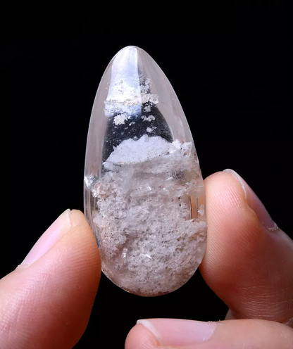 11.33g Natural Rutilated "Stone Inside Stone"Quartz Crystal Pendant Healing