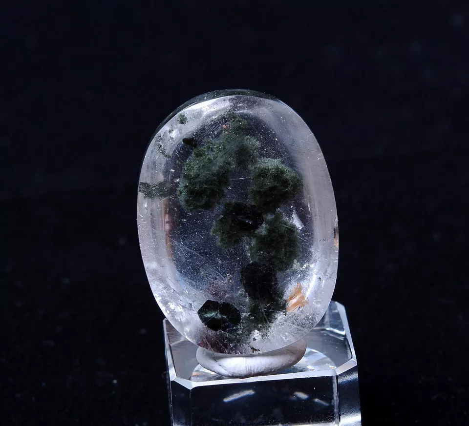 Natural Clear Green Phantom Ghost Quartz Crystal Pendant Healing Jewelry 25.57g