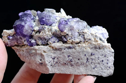 212gNatural Purple Fluorite &Arsenopyrite Crystal Mineral Specimen/Yaogang xian