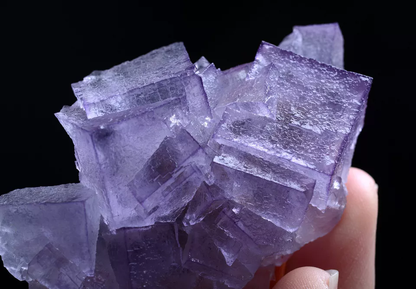 61g Natural Clear Purple Edge Fluorite Mineral Specimen /Guizhou China