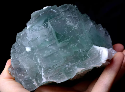 785.0g Newly DISCOVERED RARE GREEN CUBE FLUORITE CRYSTAL MINERAL SPECIMEN/ China