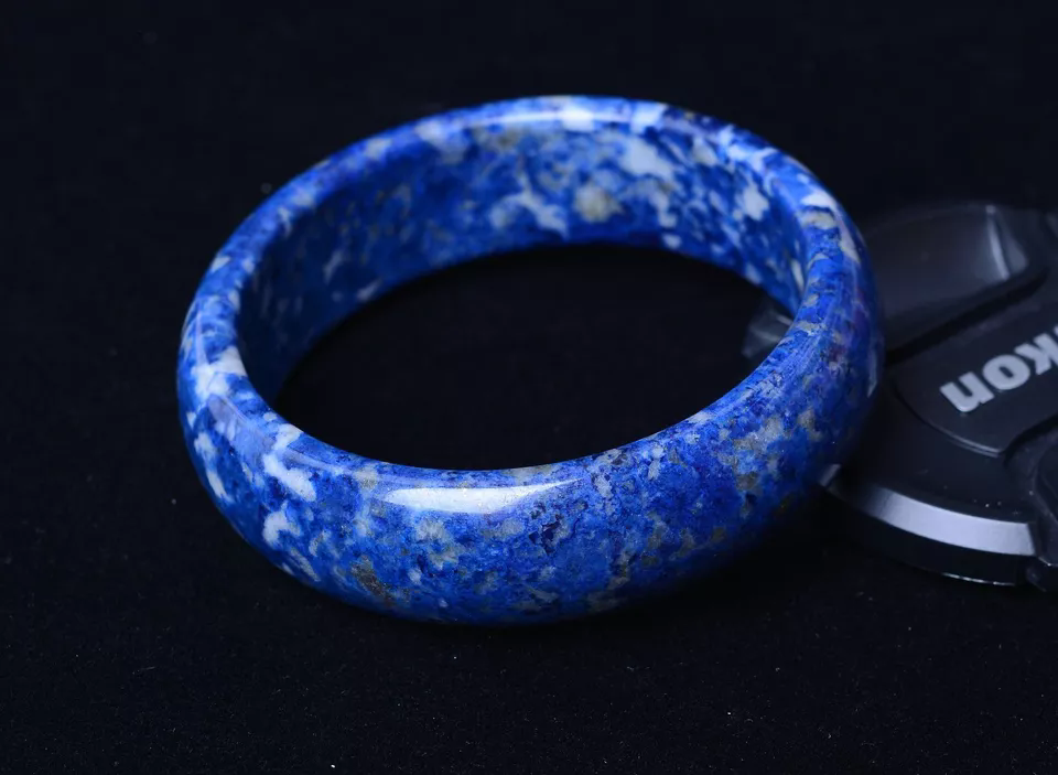 Beautiful Natural Lazurite Gemstone Healing Woman Bangle Inner Diameter 61mm