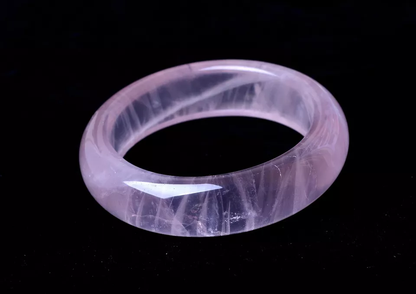 58.5mmNATURAL CURE ROSE QUARTZ MOZAMBIQUE CRYSTAL WOMAN BRACELET INNER DIAMETER