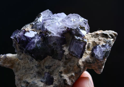 55.0g Natural Purple Fluorite & arsenopyrite Mineral Specimen/Yaogangxian China