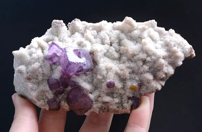 326.g Natural Two-Dimensional Code Purple Fluorite Mineral Specimen/Guizhou