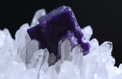 88g Natural Yi Purple FLUORITE &Arsenopyrite Mineral Specimen/Yaogangxian China