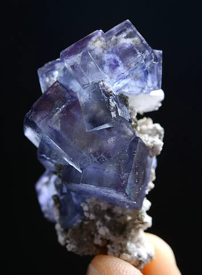 12g Natural Purple Window Fluorite Crystal  Mineral Specimen/ Yaogangxian China