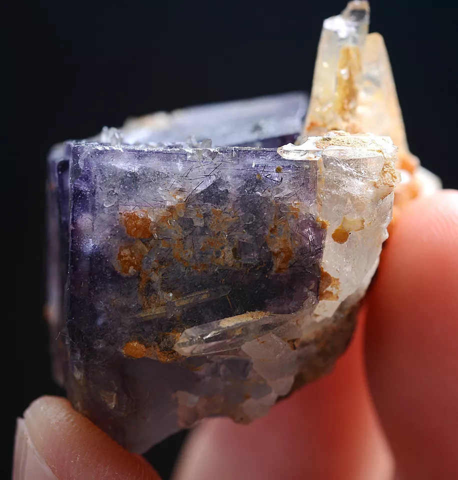 27.0gNatural Complete Purple Fluorite Crystal Mineral Specimen/ YaogangxianChina