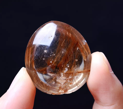 Natural Gold Rutilated Quartz Crystal Cure Powerful Sunflower Pendant   20.07g