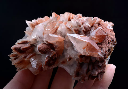 284g Natural red double-pointed Calcite Mineral Specimen / Hubei  China