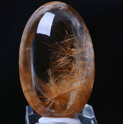 21.30g Natural Gold Rutilated Quartz Hair Crystal Woman Cure Powerful Pendant