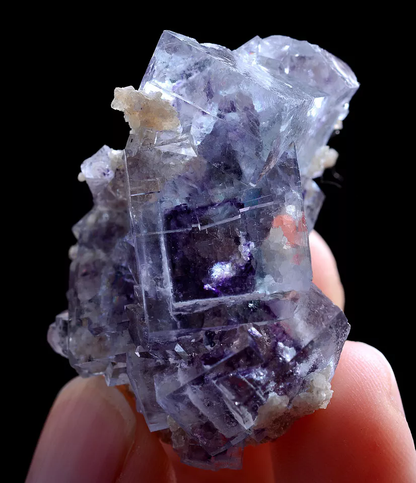 22g Natural Phantom Window Purple Fluorite Mineral Specimen /Yaogangxian China