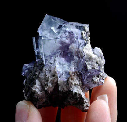 72.0g Natural Phantom Window Purple Fluorite Mineral Specimen/Yaogangxian China