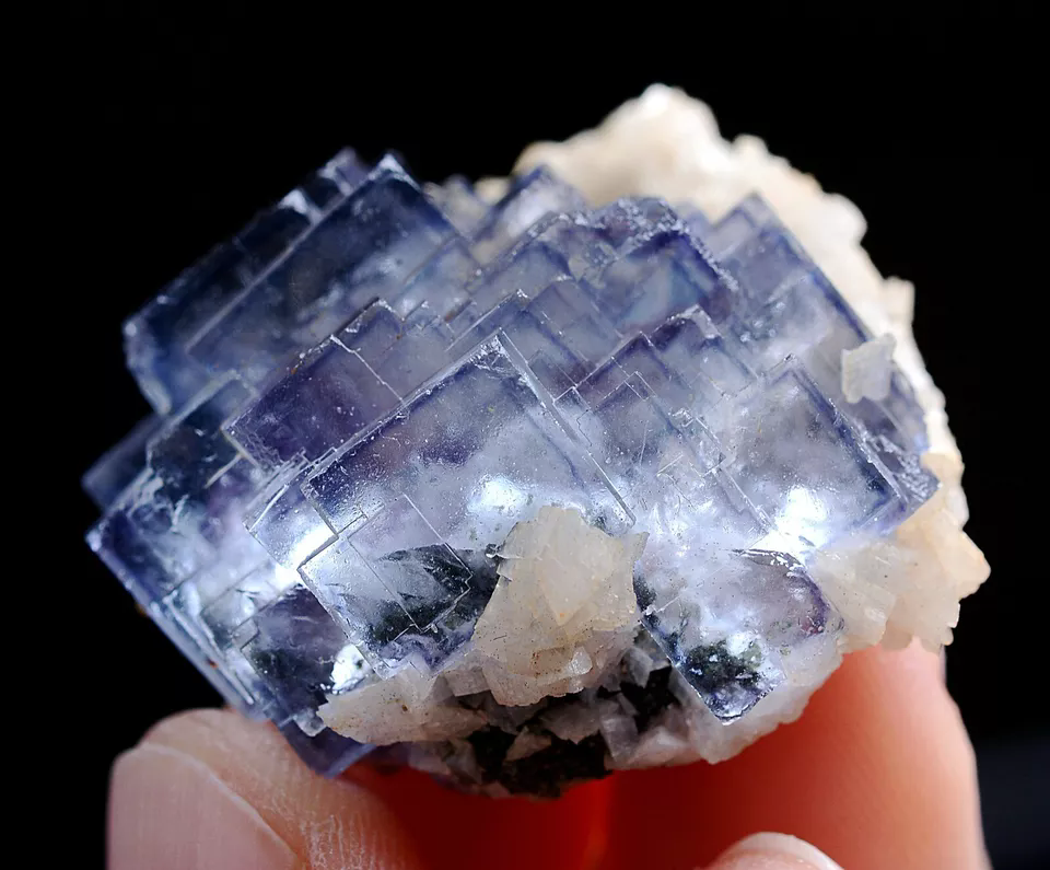 20g Natural Purple Window Fluorite Calcite  Mineral Specimen/Yaogangxian  China