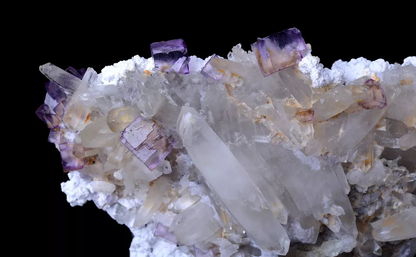 724g NEWLY DISCOVERED RARE PURPLE FLUORITE &CRYSTAL SYMBIOTIC MINERAL SAMPLES