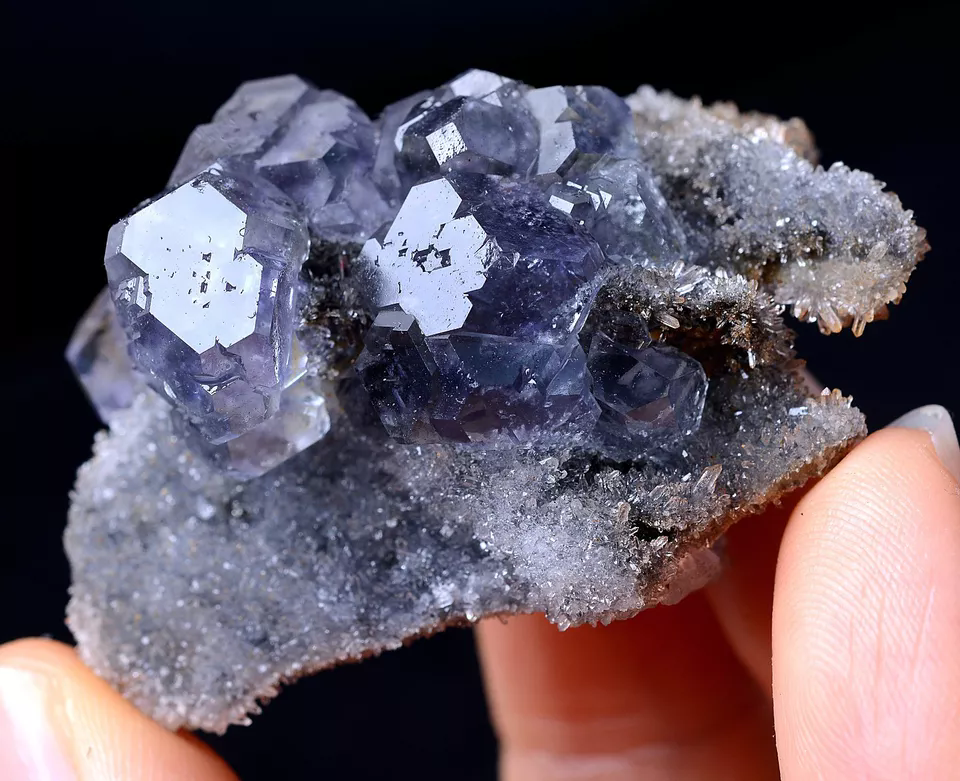 Newly DISCOVERED RARE PURPLE FLUORITE & CRYSTAL SYMBIOTIC MINERAL SPECIMEN  33g