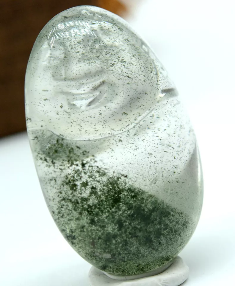 16.40g Clear Natural green ghost phantom Quartz Crystal pendant healing jewelry