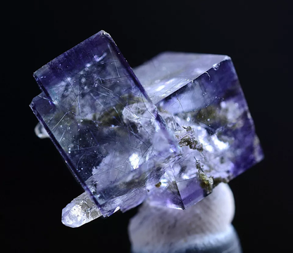 3.5gNatural Bismuthinite Purple FLUORITE  Crystal Mineral Specimen/ Yaogangxian