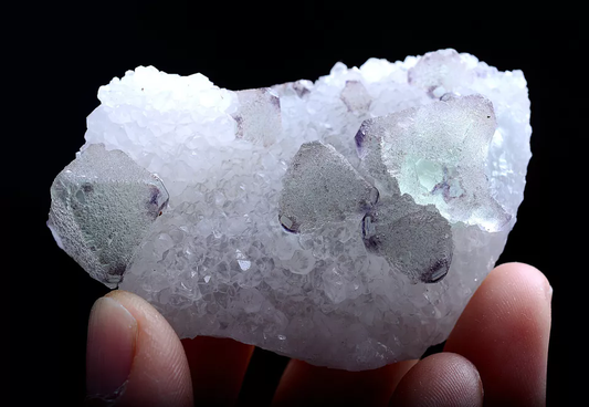 66.g Natural Octahedron purple Green FLUORITE Mineral Specimen/Zhejiang China