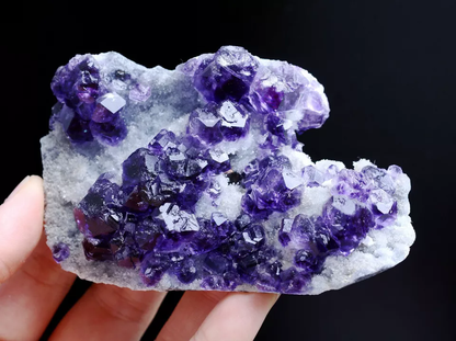 214.1g Natural Beauty Clear Purple Fluorite Crystal Mineral Specimen/China